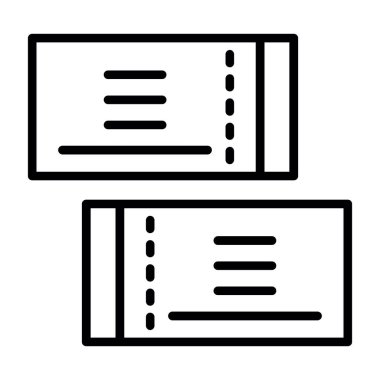 Biletler simge vektör illüstrasyonu