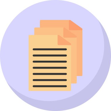 Belge simgesinin vektör illüstrasyonu 