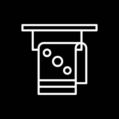 Havlu simgesi, vektör illüstrasyonu basit tasarım