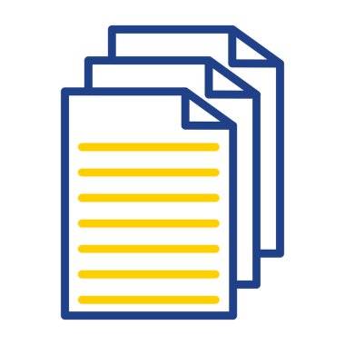 Belge simgesinin vektör illüstrasyonu 