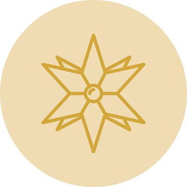 Altın yıldız simgesi. Vektör çizimi