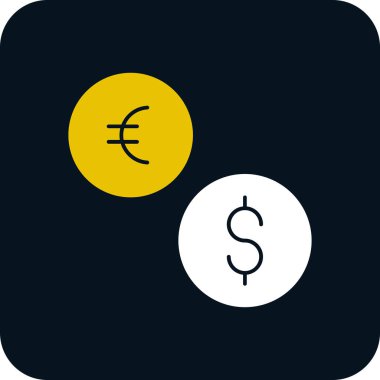 Dolar vektör simgesi arkaplanda izole edildi