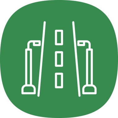 yol simgesi vektör illüstrasyonu