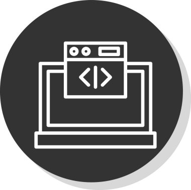 vektör ağ kodlama simgesi illüstrasyonu