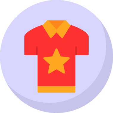 T-Shirt simgesi, basit vektör çizim 