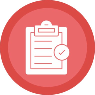 Kontrol listesi. Web simgesi basit illüstrasyon