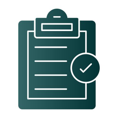 Kontrol listesi. Web simgesi basit tasarım