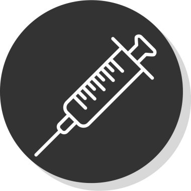 Şırınga web simgesi, vektör çizim