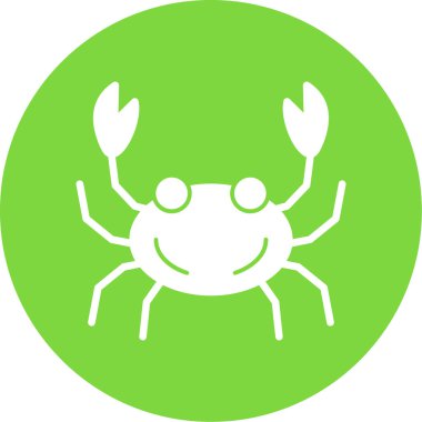 Yengeç simgesi vektör illüstrasyonu 