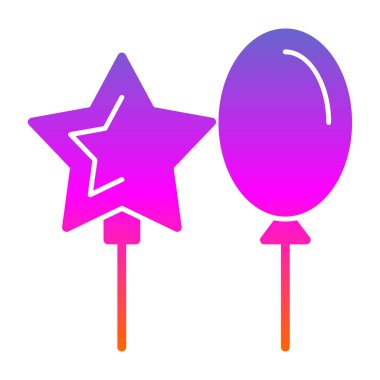 Balonlar. Web simgesi basit illüstrasyon  