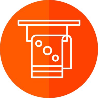 Havlu simgesi, vektör illüstrasyonu basit tasarım