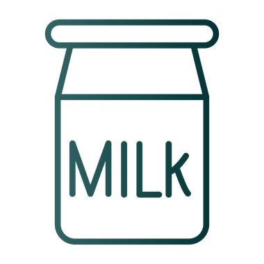 süt paketi simgesinin vektör illüstrasyonu 