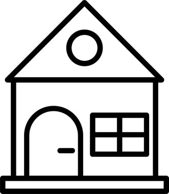 Ev vektör tasarımı. Ev düz simgesi 