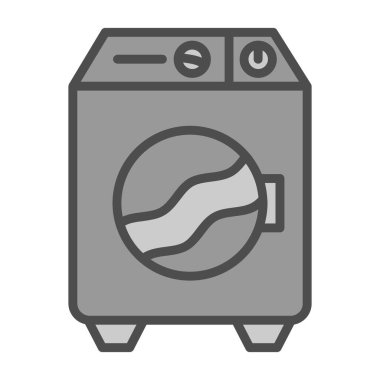 Bir çamaşır makinesinin vektör çizimi