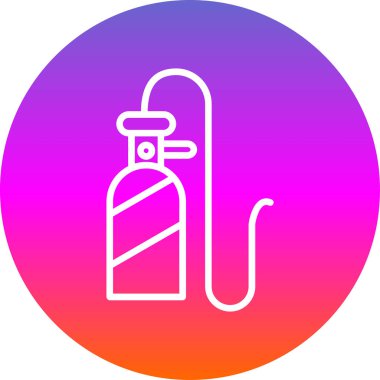 Oksijen tankı simgesi basit tasarım resimleme arkaplanı 