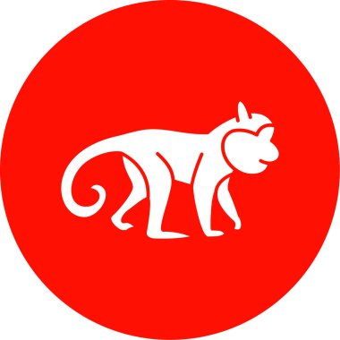 Maymun. Web simgesi basit illüstrasyon