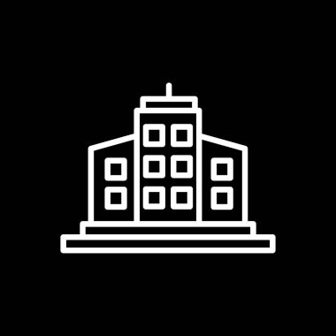 bina simgesi, basit vektör illüstrasyonu