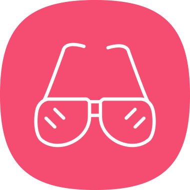 Gözlük. Web simgesi basit illüstrasyon 