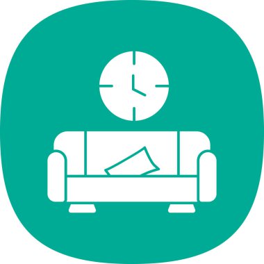 Kanepe. Web simgesi basit illüstrasyon