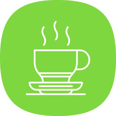 sıcak kahve simgesi, vektör illüstrasyonu