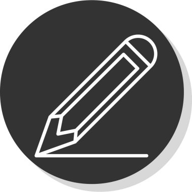 Kalem düz simge. Web vektörü basit illüstrasyon