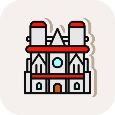 Kiliseye. Web simgesi basit illüstrasyon