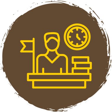 Vites simgesi olan bir adamın vektör çizimi