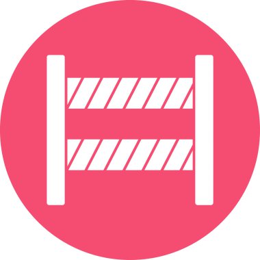 bariyer simgesi basit illüstrasyon