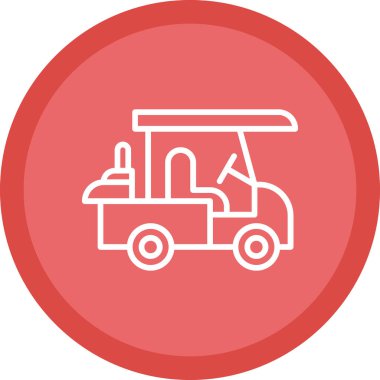 Bir kamyon simgesinin vektör çizimi