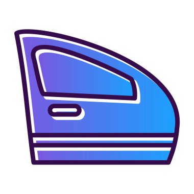 Araba kapısı. Web simgesi basit illüstrasyon