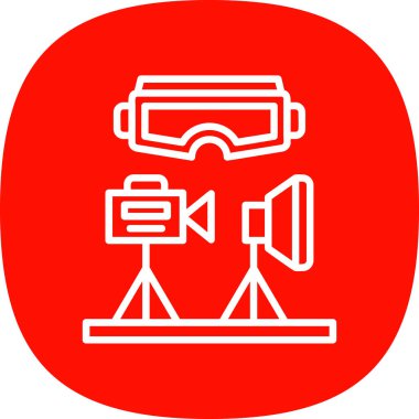 Yıldız simgesi olan bir film kamerasının vektör çizimi