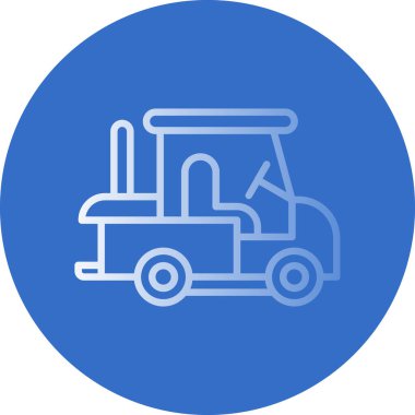 Golf Arabası simgesinin vektör illüstrasyonu