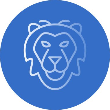 Aslan başı simgesi, vektör illüstrasyonu basit tasarım