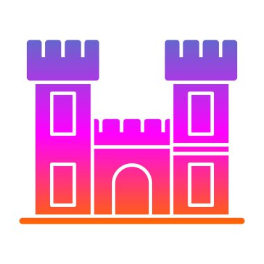 kale simgesi, vektör illüstrasyonu basit tasarım