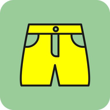 Kısa düz simge, vektör illüstrasyonu basit tasarım