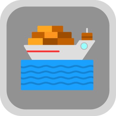 Kargo gemisi kutsal kişilerin resmi, vektör çizim