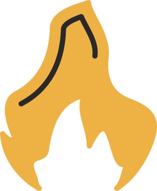 Ateş alevi. Web simgesi basit illüstrasyon