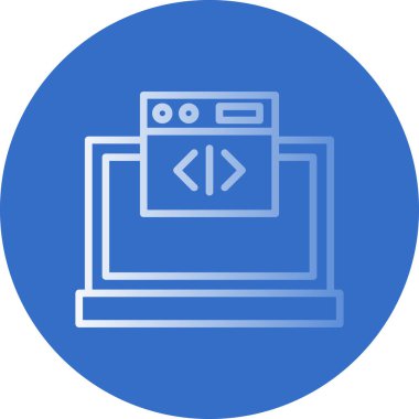 vektör ağ kodlama simgesi illüstrasyonu