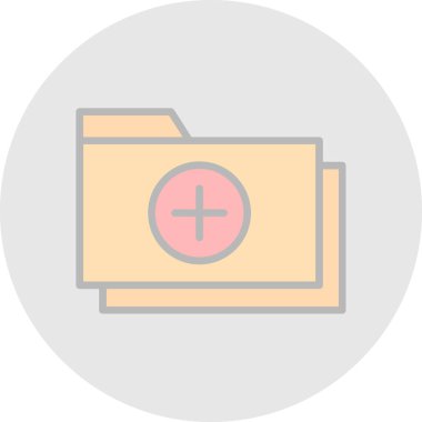 klasör web simgesi, vektör çizim