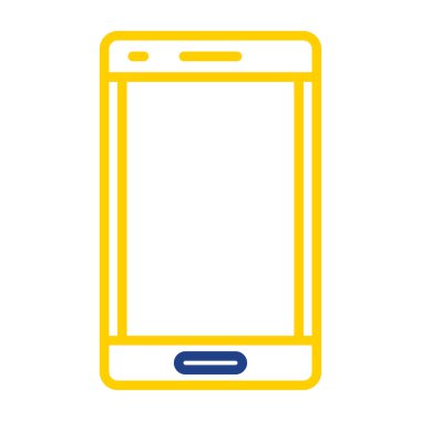 Arkaplanda akıllı telefon simgesi izole edildi. Web sitesi, uygulama, cep telefonu sembolü ve akıllı telefon logosu için son moda telefon şablonu