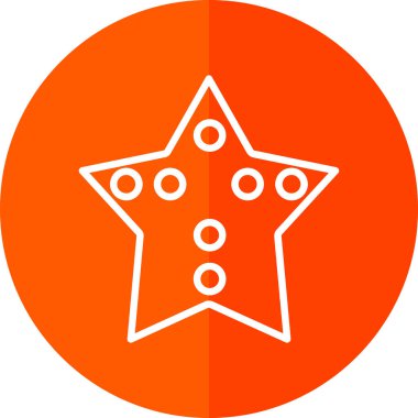 düz yıldız simgesi vektör çizim