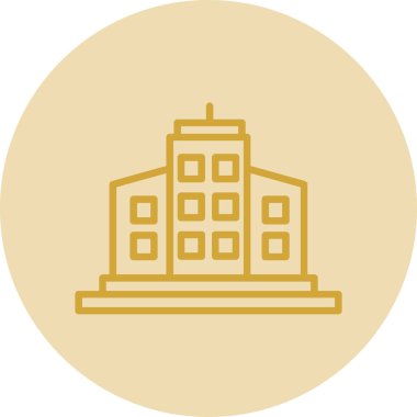 bina simgesi, basit vektör illüstrasyonu