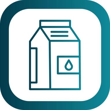 süt paketi simgesinin vektör illüstrasyonu 