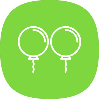 Balon simgesinin vektör illüstrasyonu 