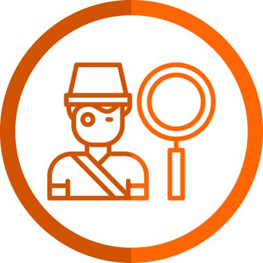 Dedektif. Web simgesi basit illüstrasyon
