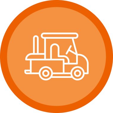 Golf Arabası simgesinin vektör illüstrasyonu