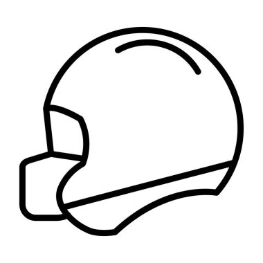 Futbol kask simge vektör çizim