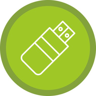 Usb satır simgesi. Tasarım için web şarkısı.