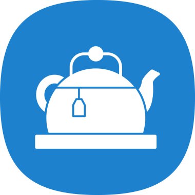 Çaydanlık ağı simgesi. Basit resimleme                           