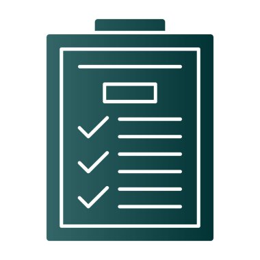 Kontrol listesi simgesinin vektör illüstrasyonu 